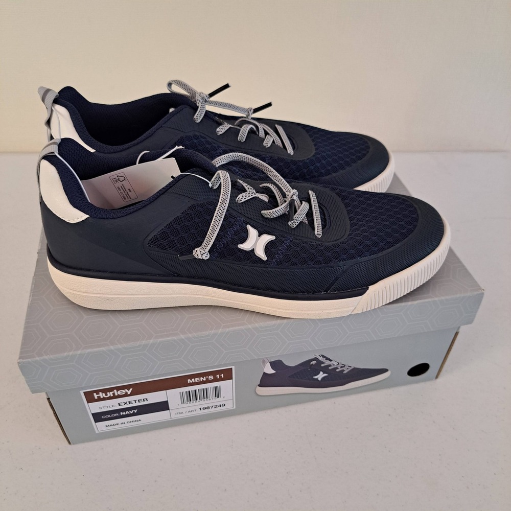 Hurley Exeter Sneaker Mens 11 Navy New Mesh Athletic Casual 1188-567-B14